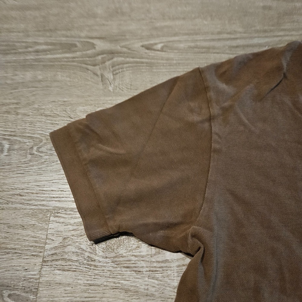 Polo Ralph Lauren Polo Shirt Mens Large Brown Pink Pony Cotton Casual - Picture 4 of 8